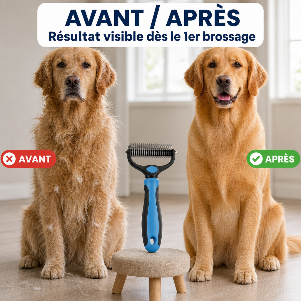 Nuvia - Brosse anti-poil sans douleur