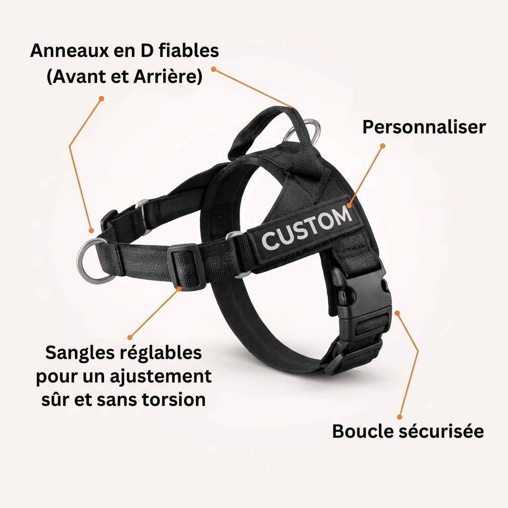 Harnais anti-traction pour chien Nuvia