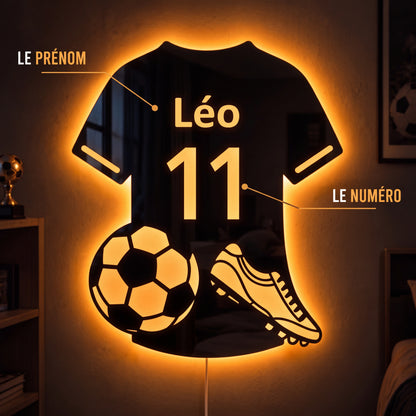 LumiFoot | Miroir LED de football personnalisé
