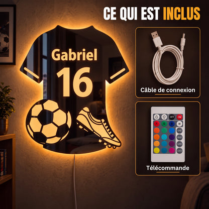 LumiFoot | Miroir LED de football personnalisé