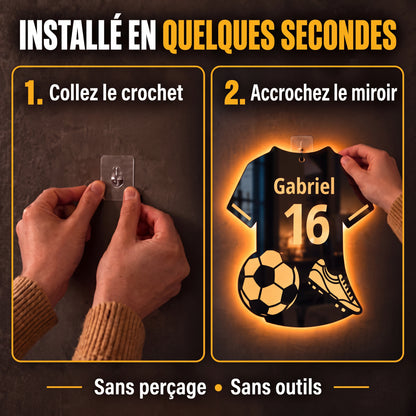 LumiFoot | Miroir LED de football personnalisé