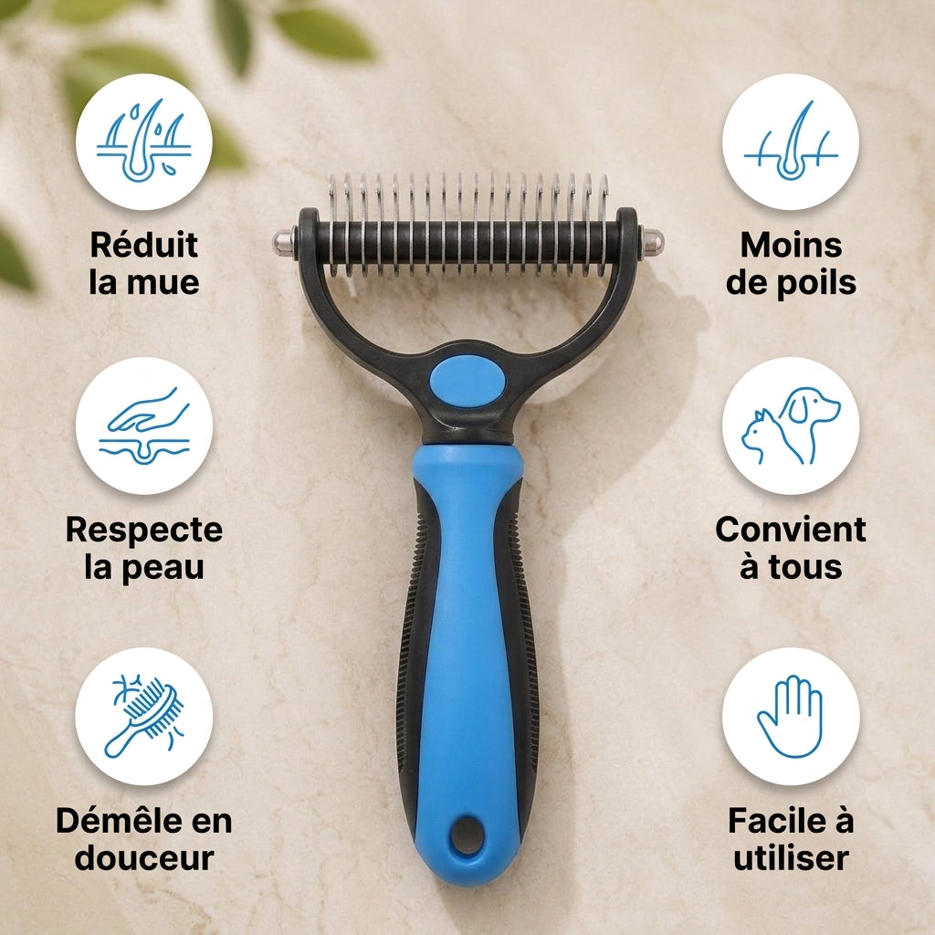 Nuvia - Brosse anti-poil sans douleur