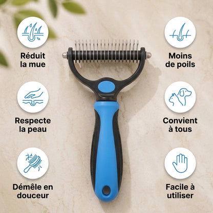 Nuvia - Brosse anti-poil sans douleur