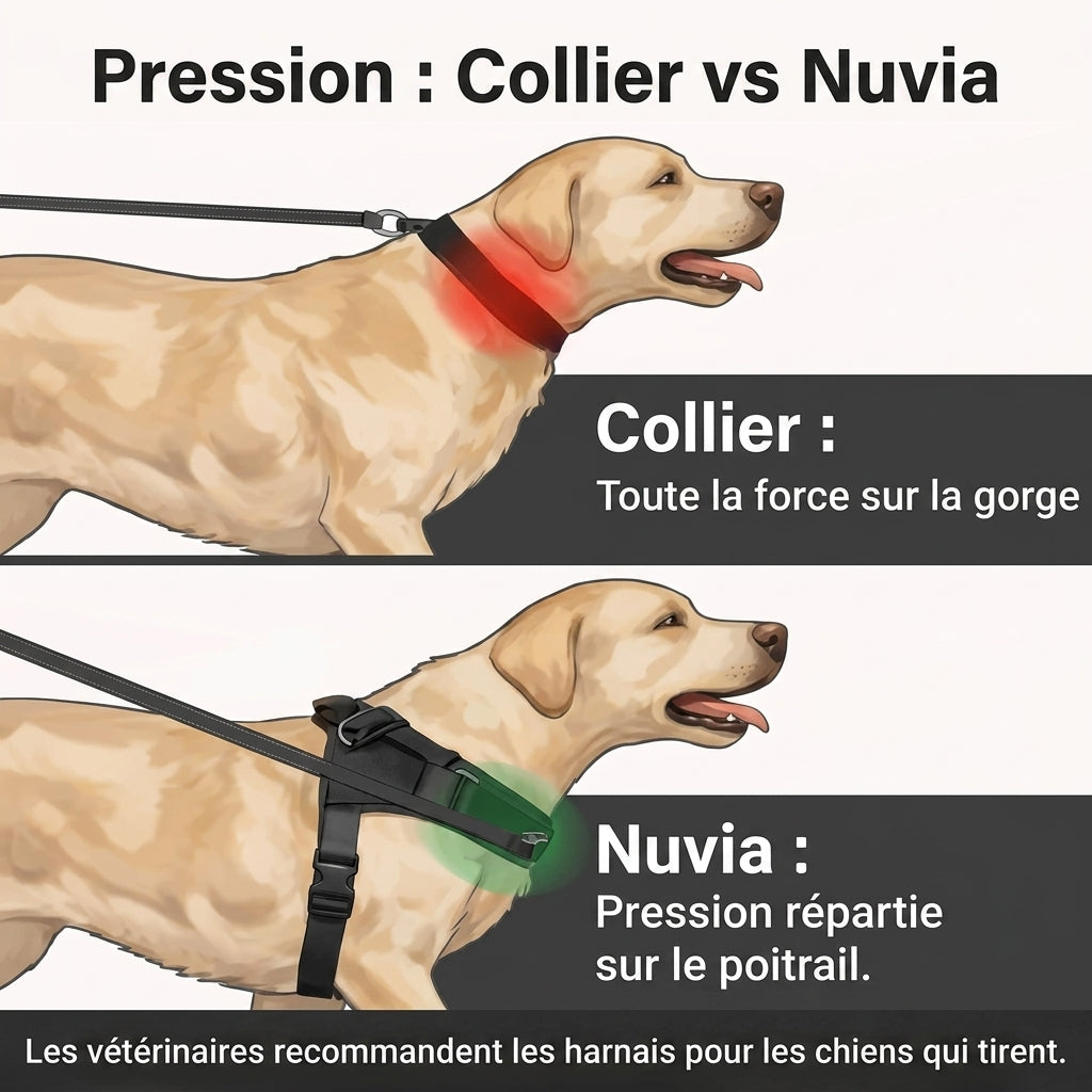 Harnais anti-traction pour chien Nuvia