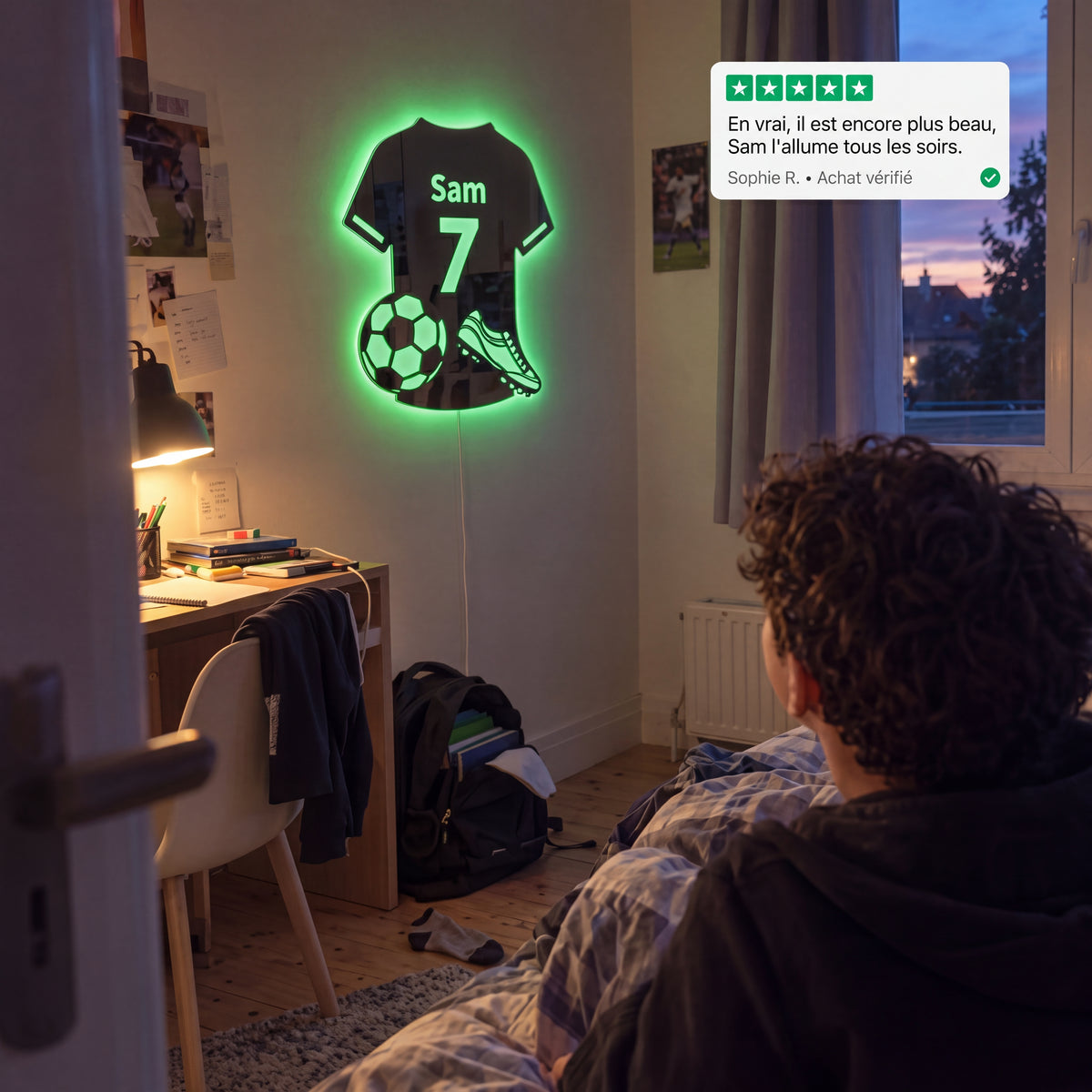 LumiFoot | Miroir LED de football personnalisé